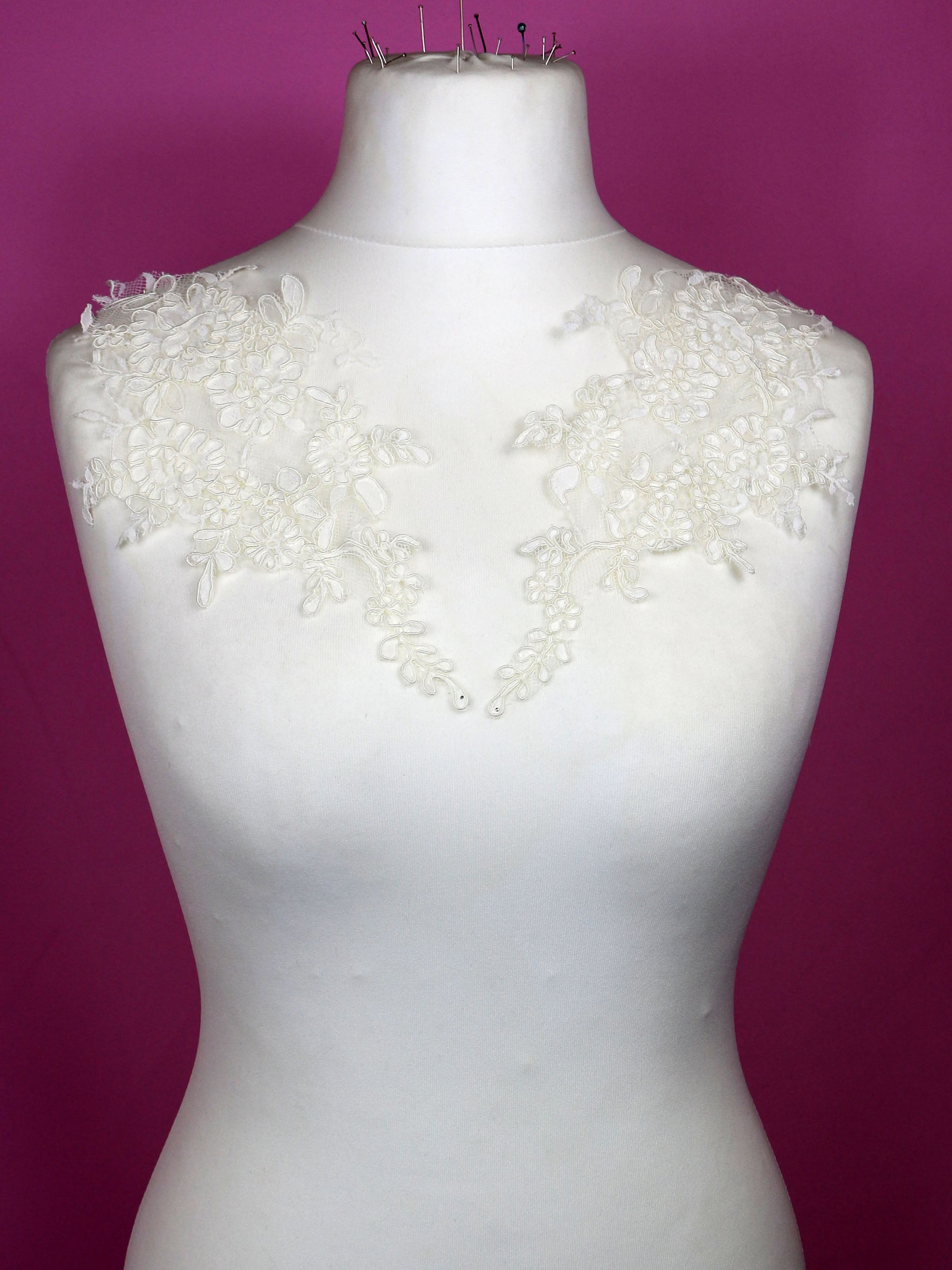 Ivory Corded Lace Appliques - Eloise