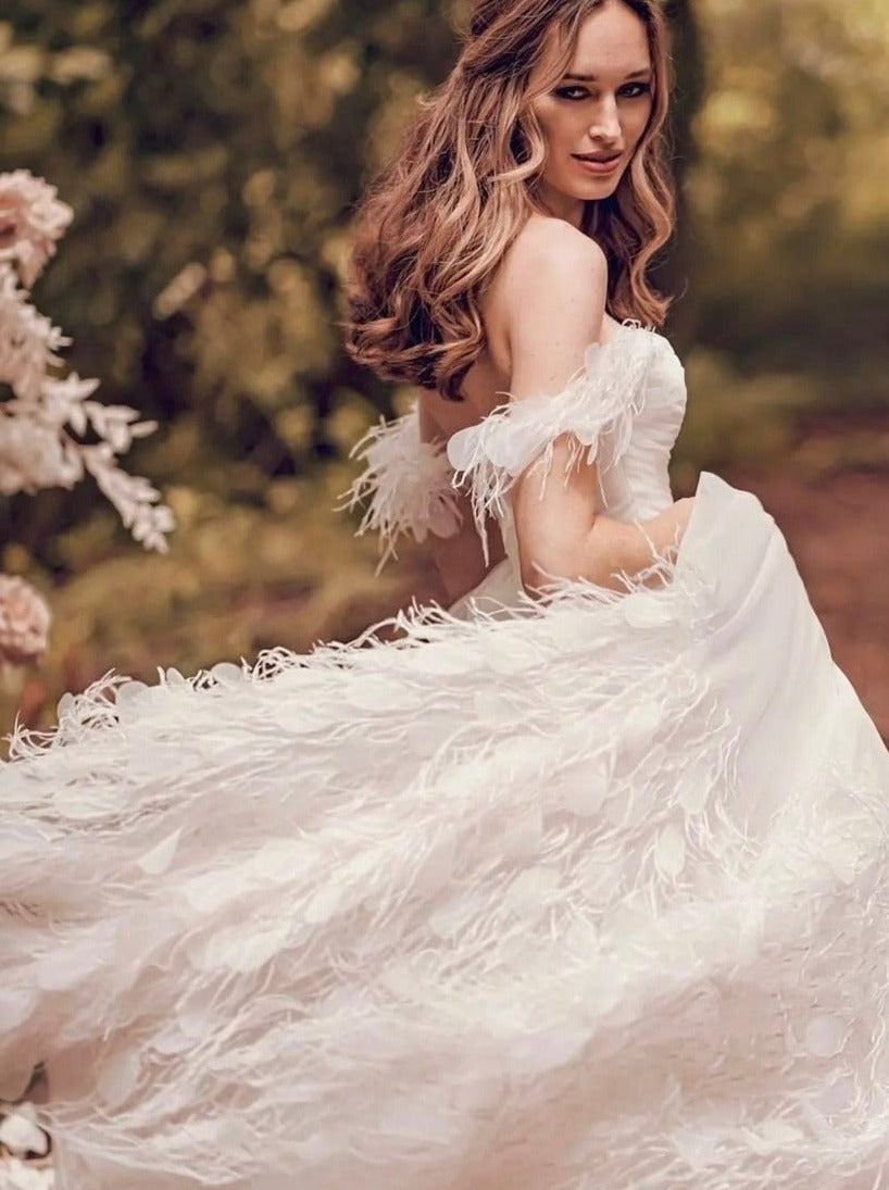 Ivory Feather Tulle - Fabiana