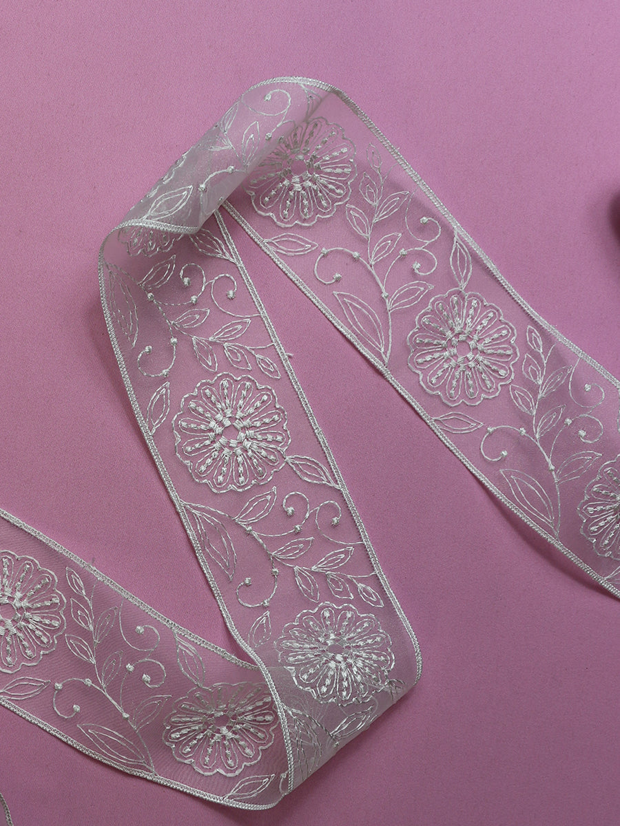 Ivory Embroidered Lace Trim - Fenna