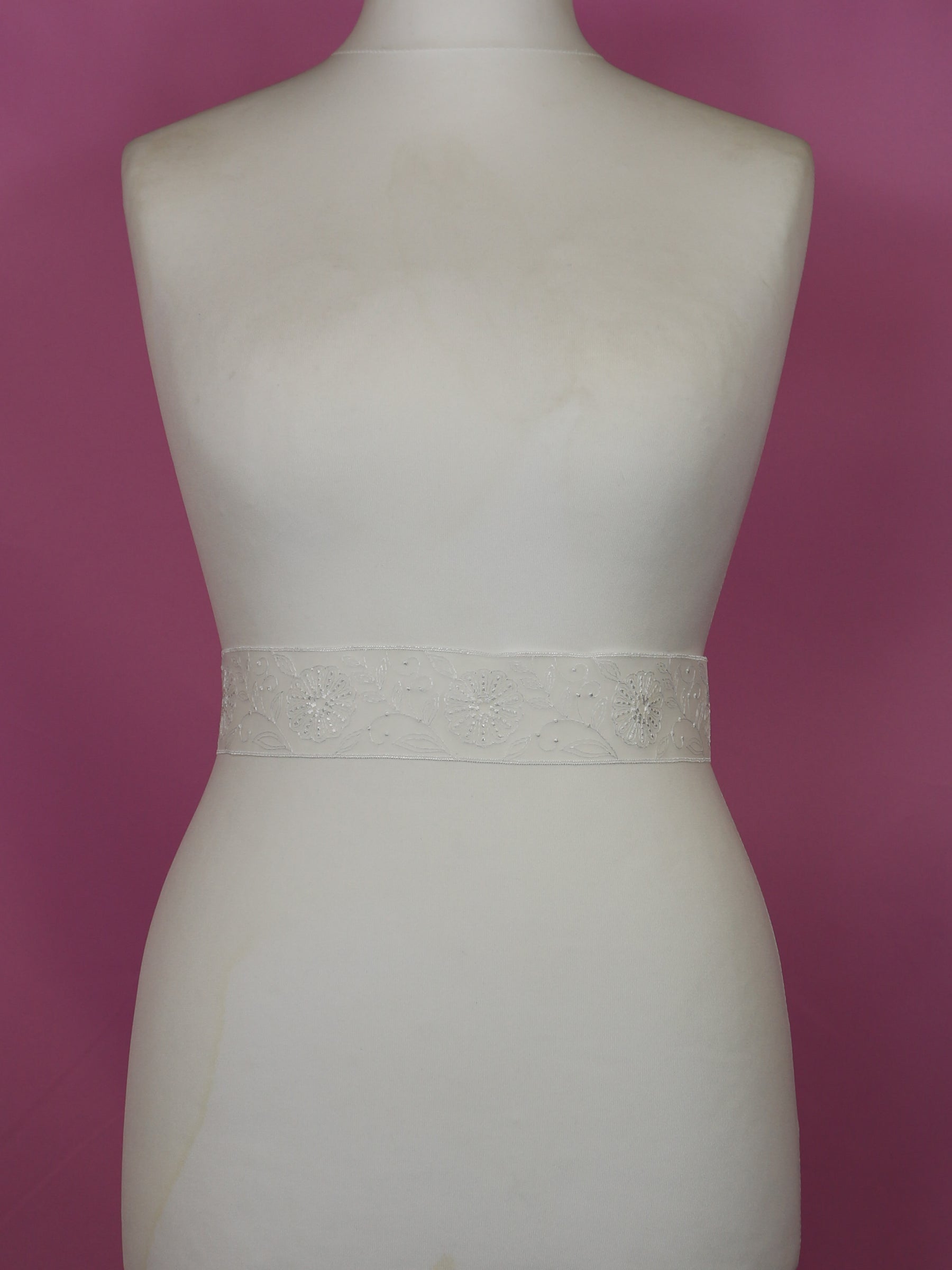 Ivory Embroidered Lace Trim - Fenna