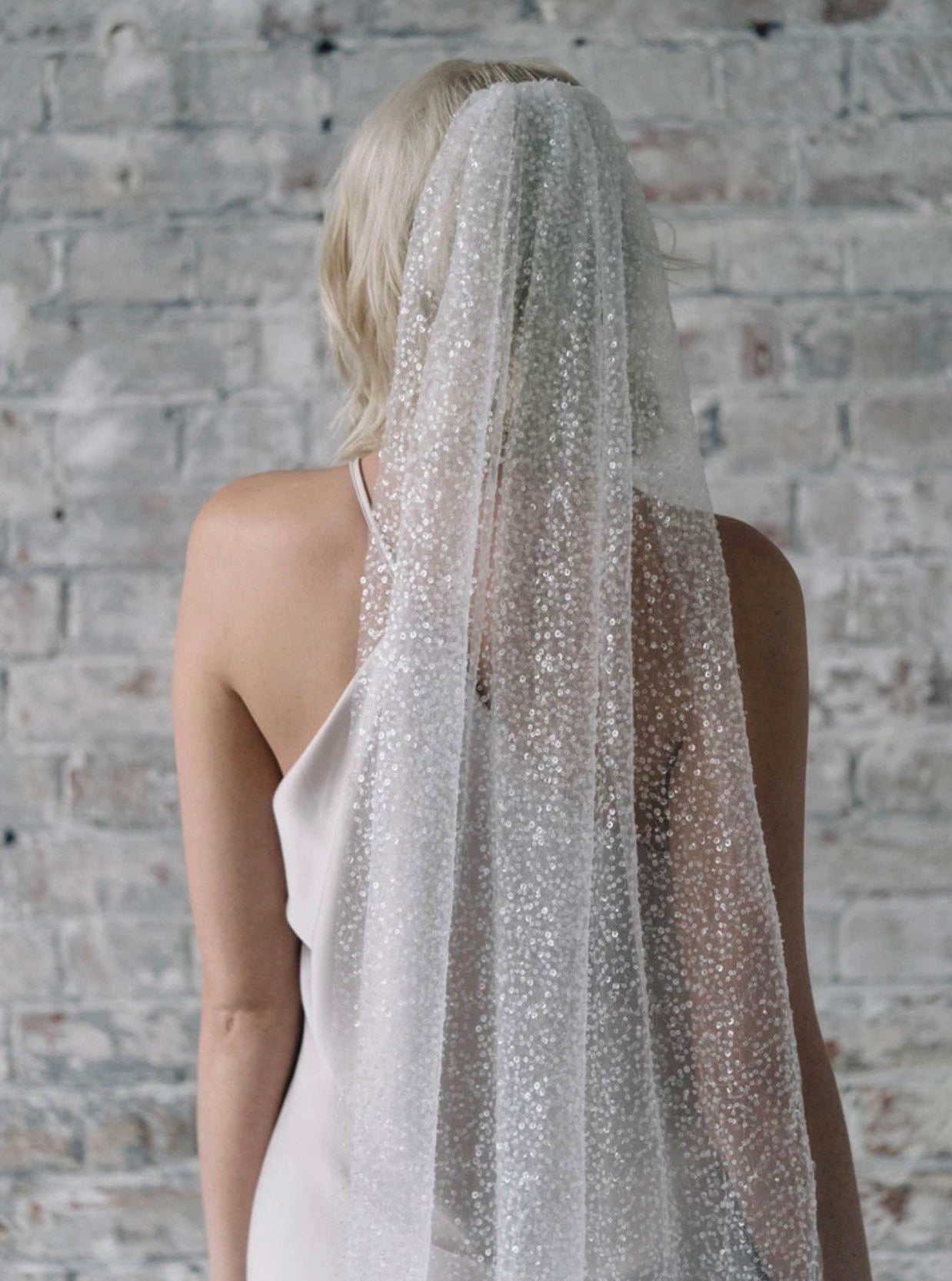 Ivory Sequinned Tulle - Graziella