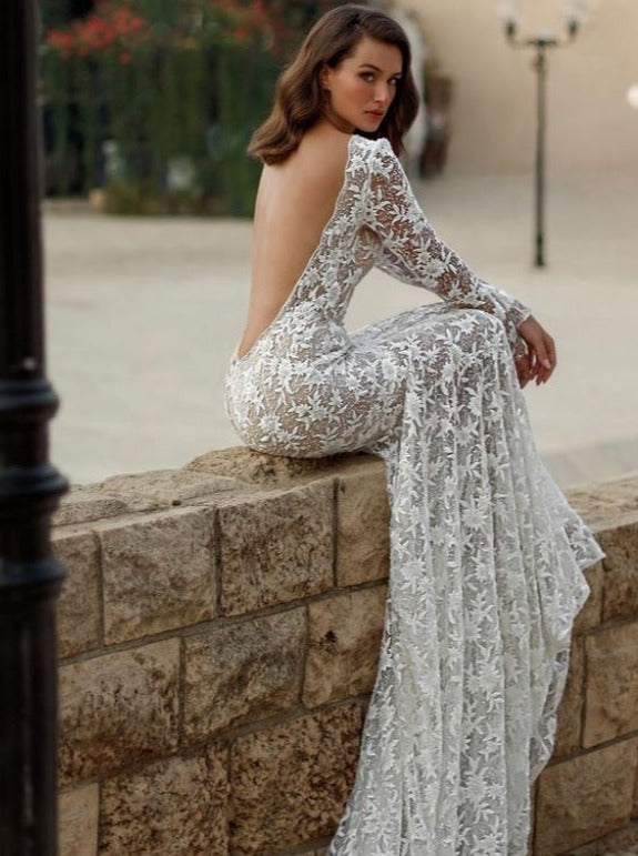 Ivory Beaded Floral Lace - Irke