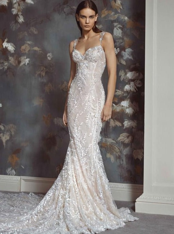 Ivory Beaded Bridal Lace - Giralda