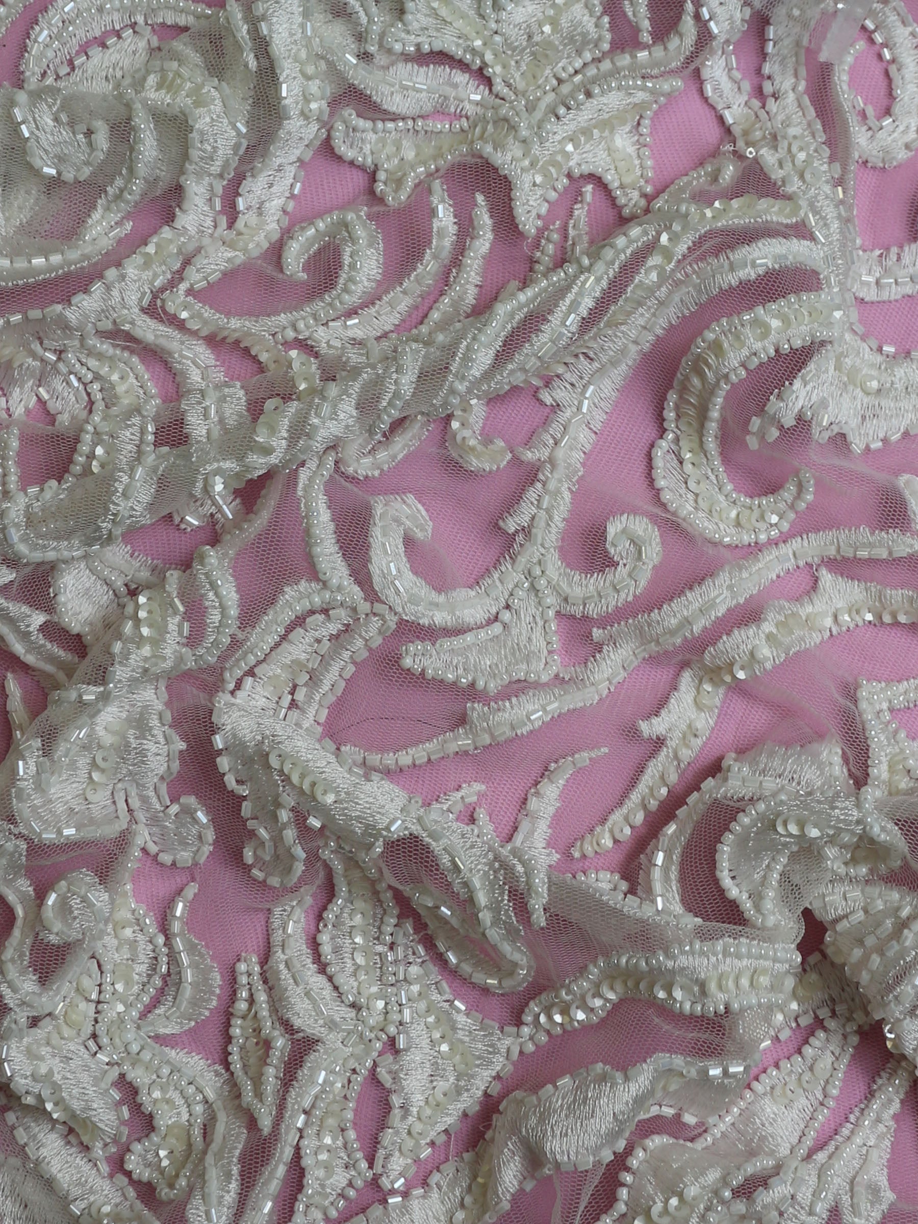 Ivory Beaded Lace - Holland