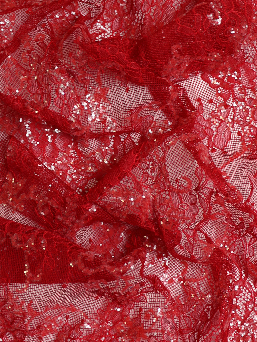 Red Raschel Lace - Honor