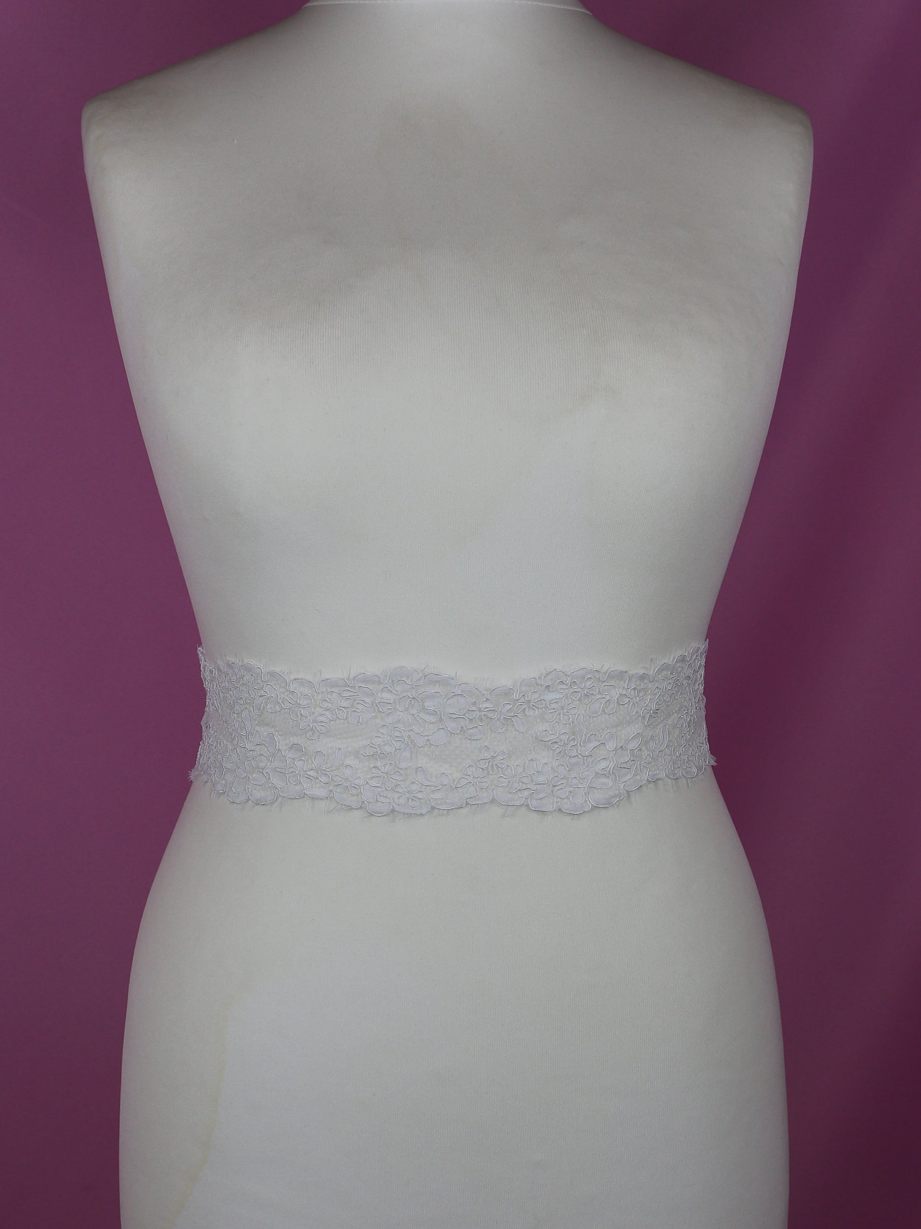 White Corded Lace Trim - Hope