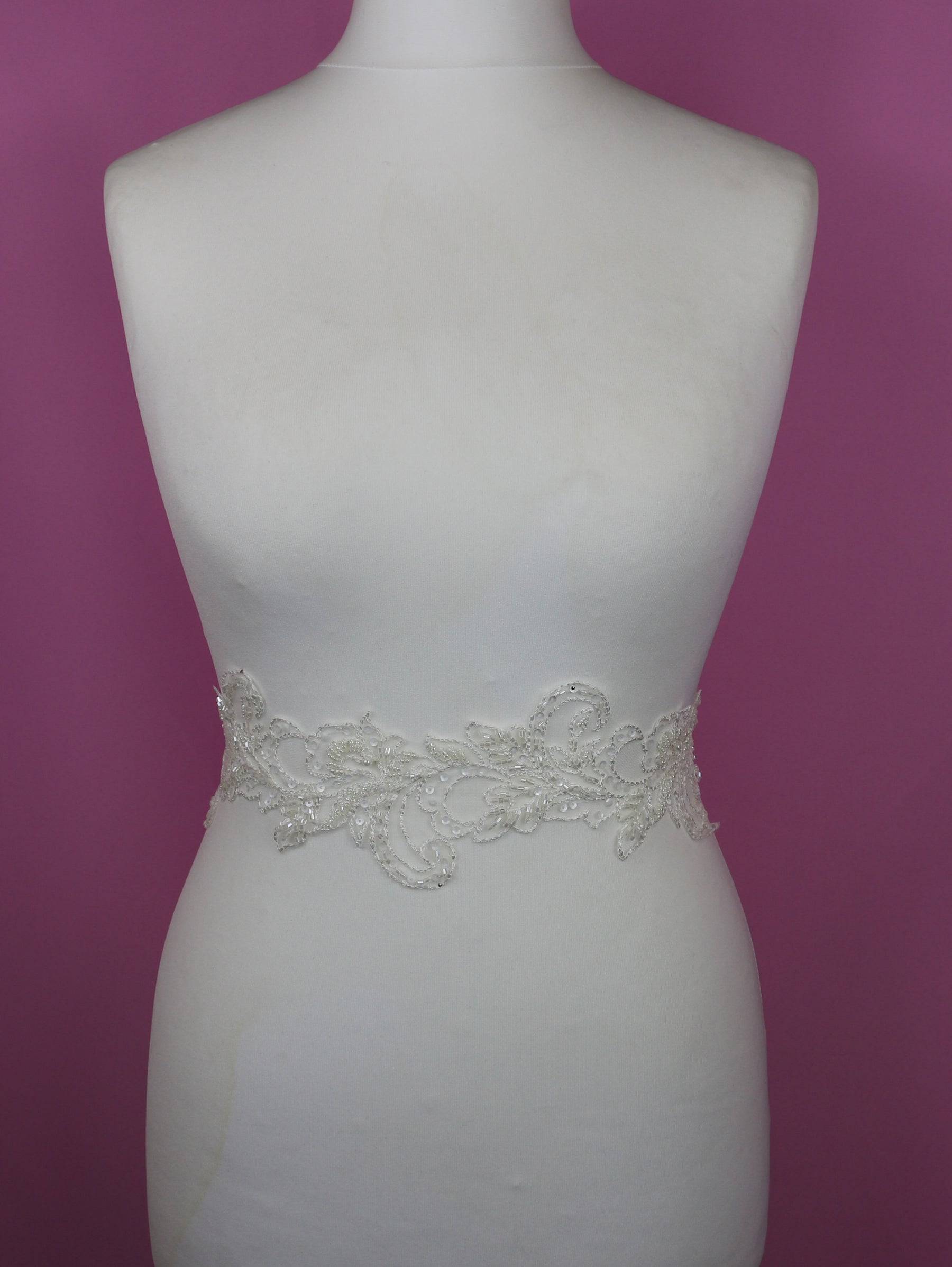 Ivory Beaded Lace Trim - Iowa