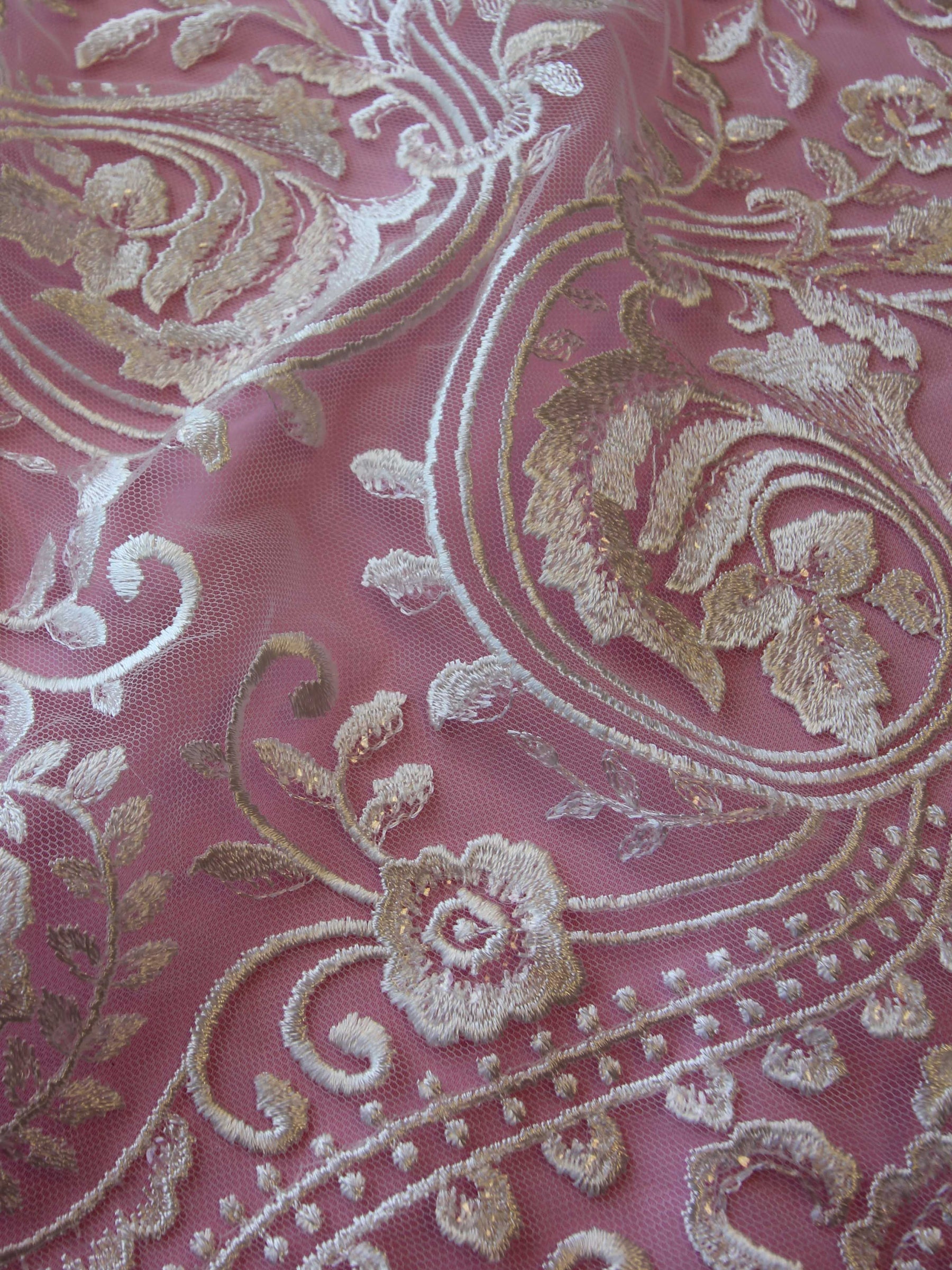 Ivory Embroidered Lace – Greer