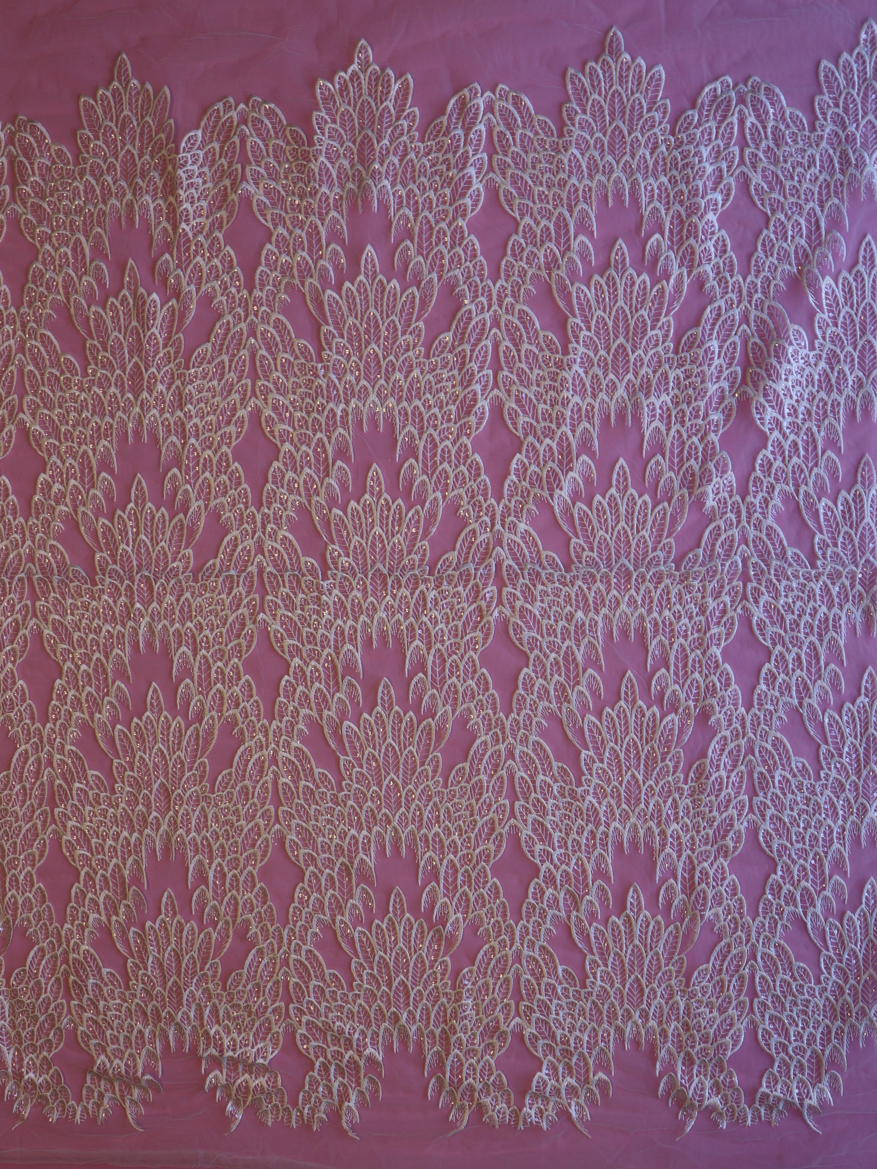 Ivory Embroidered Lace - Hilaria