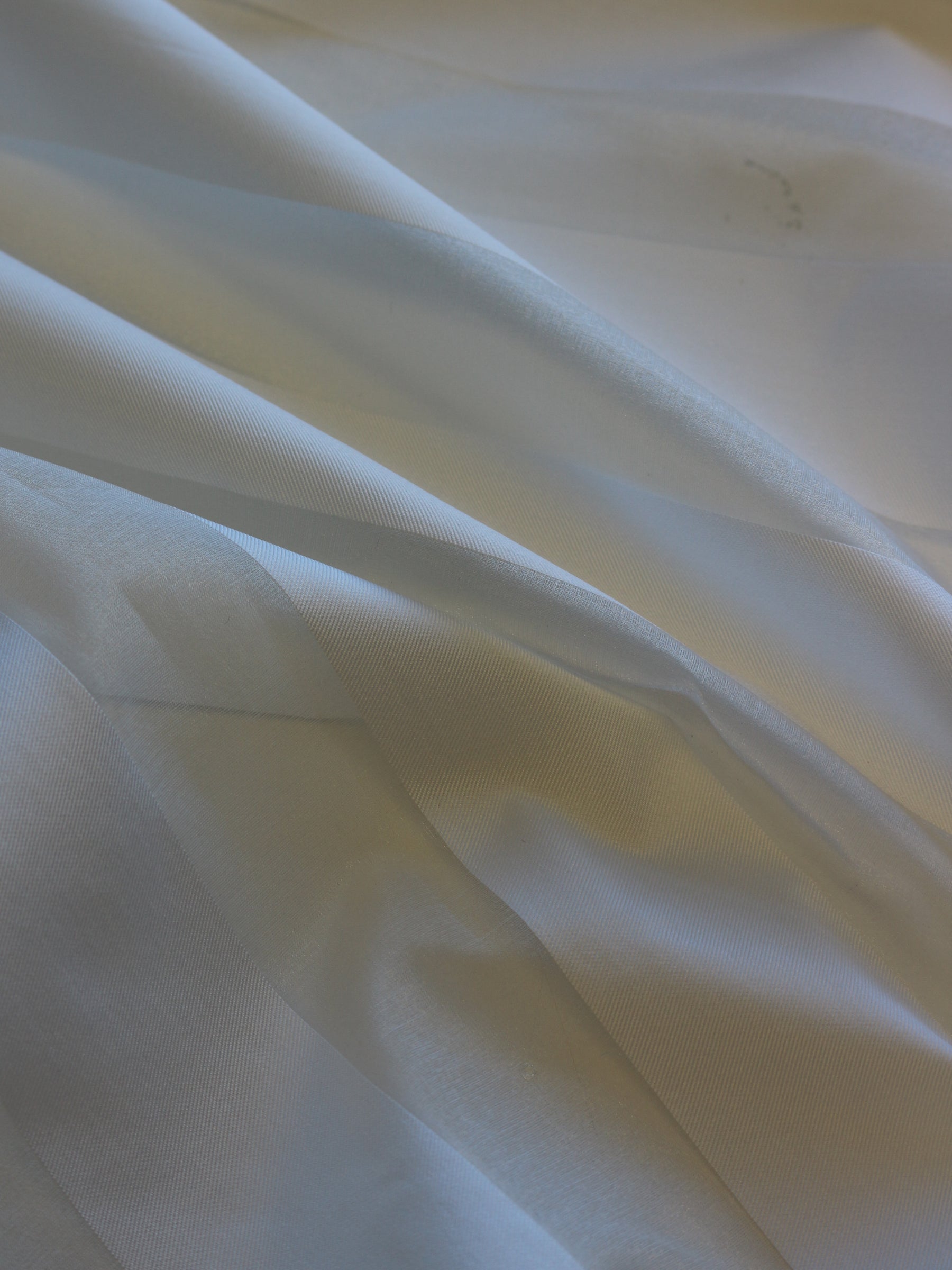 Ivory Silk Blend Organza Stripes - Jester