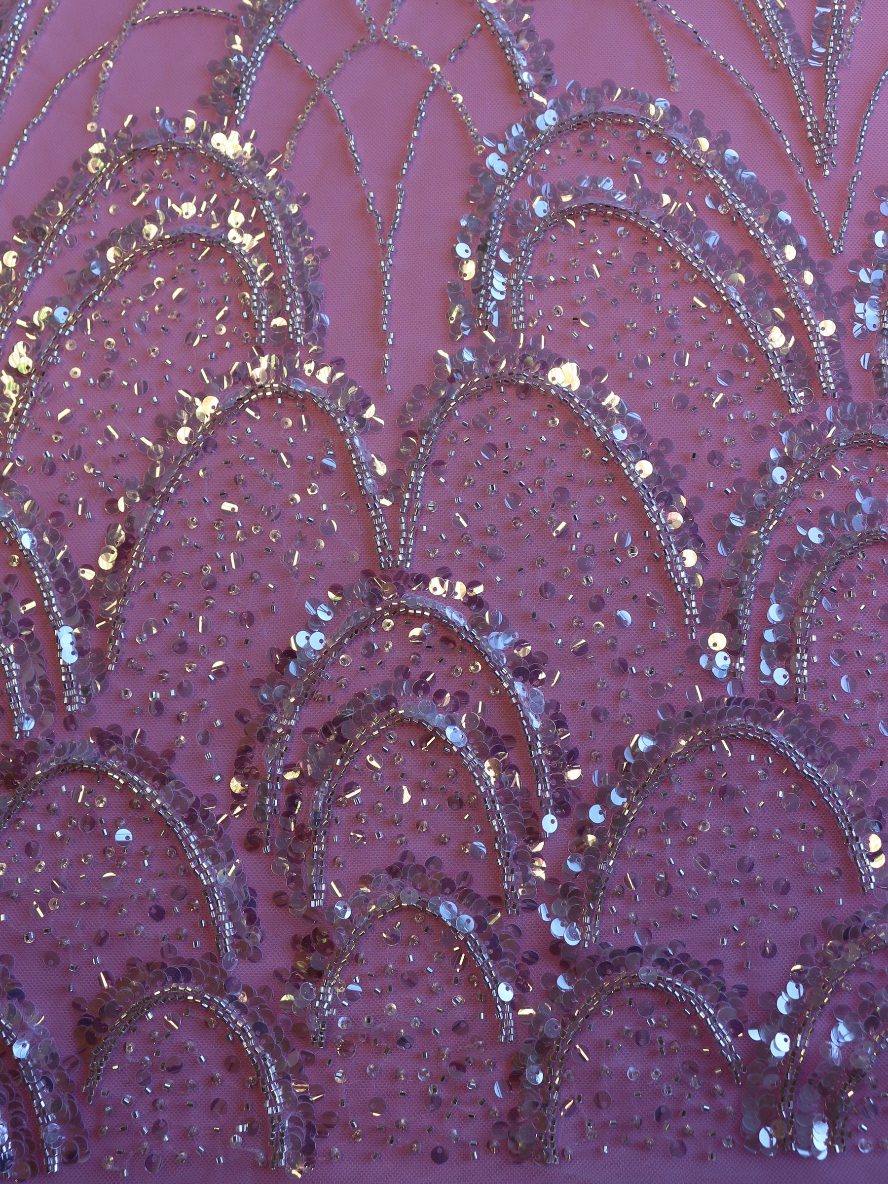 Ivory Sequinned Lace - Zazzi