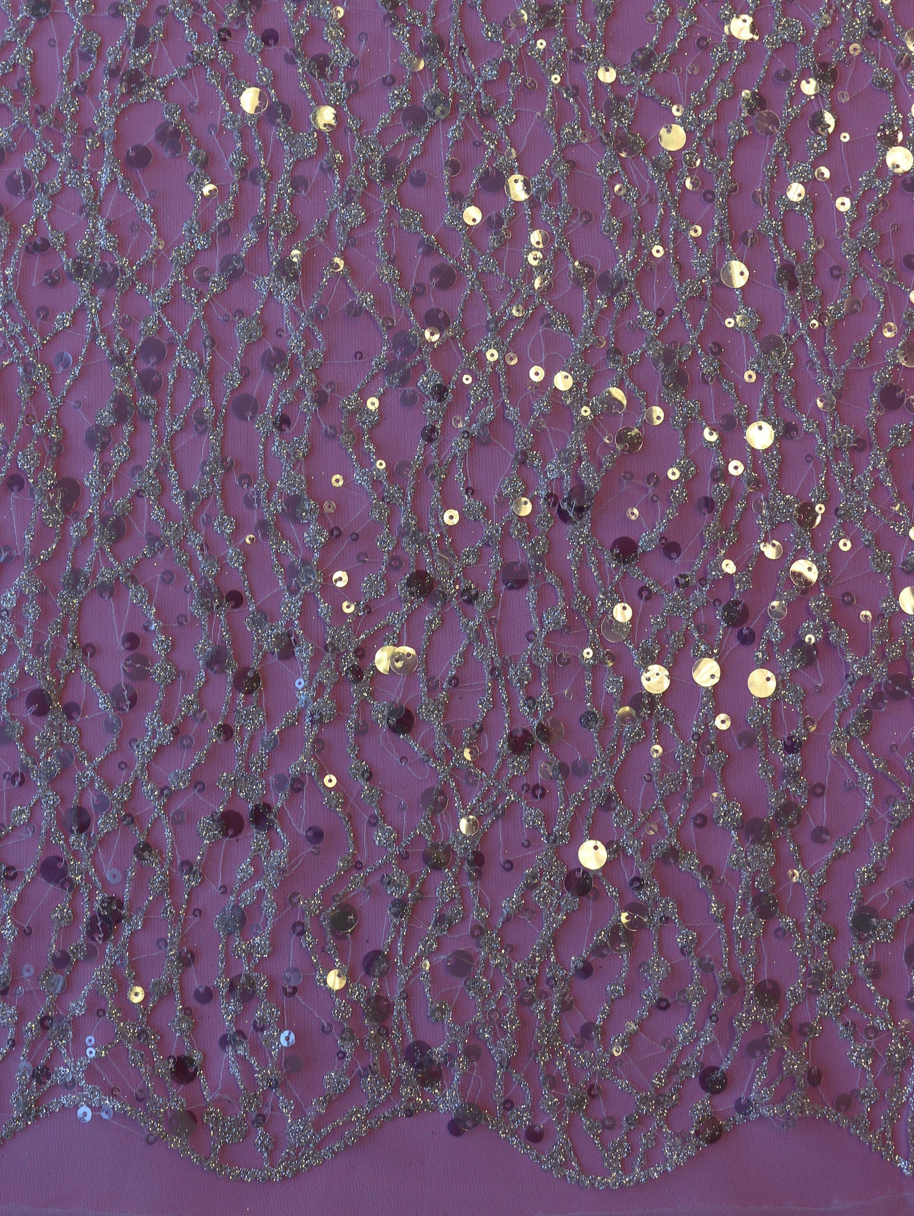 Ivory Sequin Glitter Lace - Juno