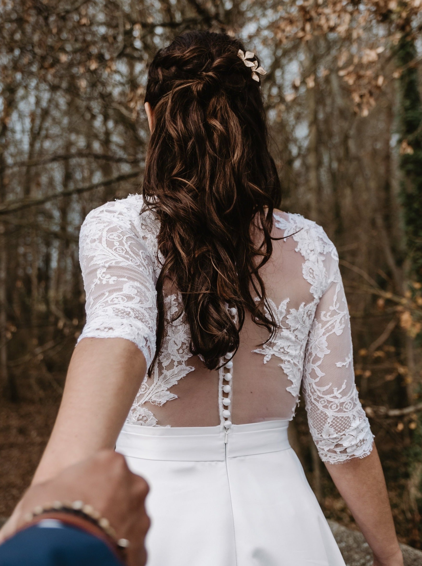 Ivory Chantilly Lace - Kate