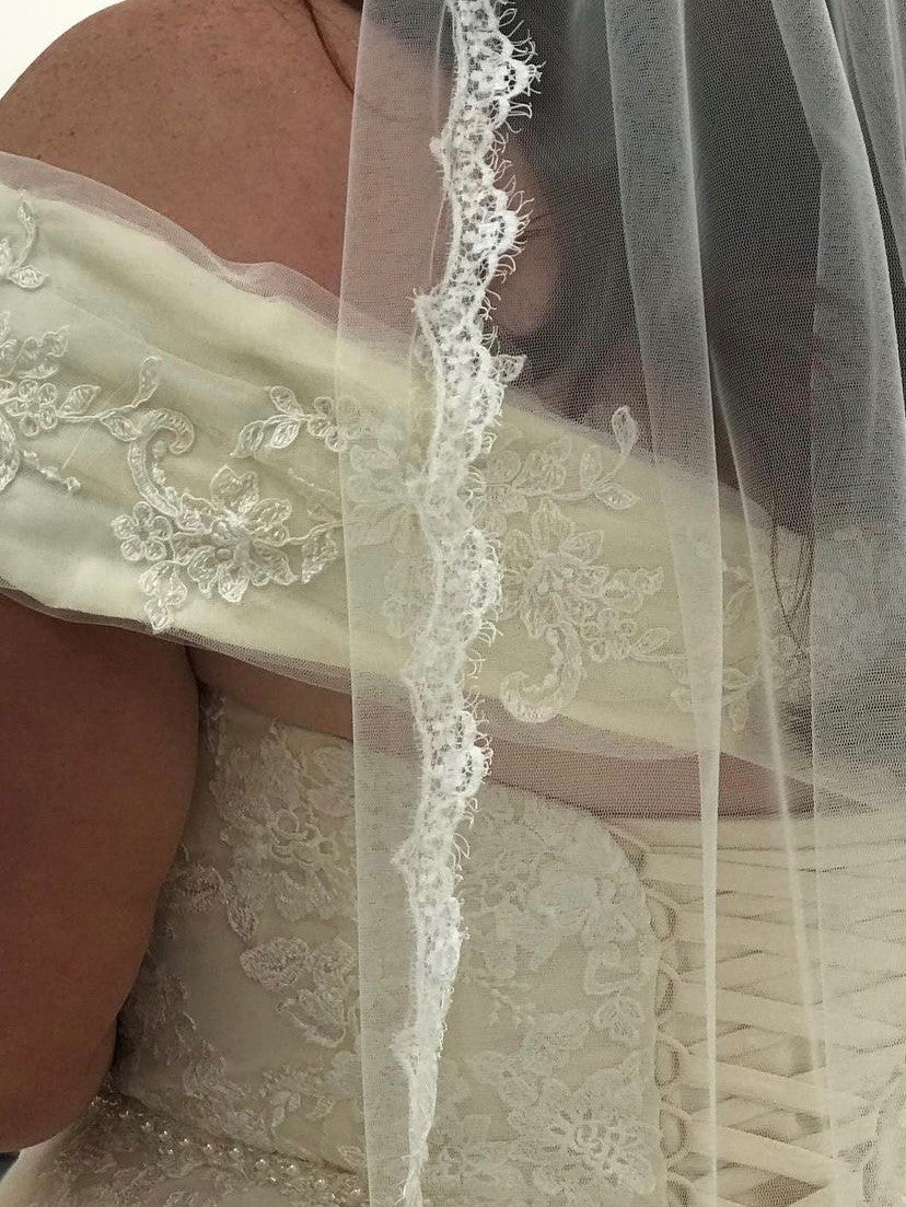 Ivory Beaded Lace Trim - Kentucky