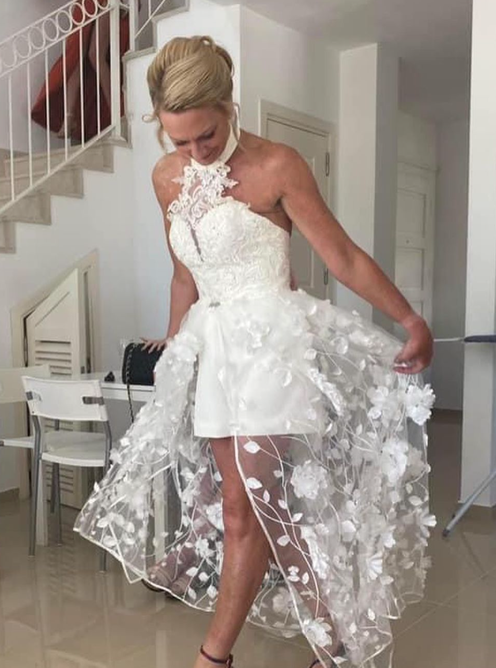 Ivory Beaded Lace Loveleen