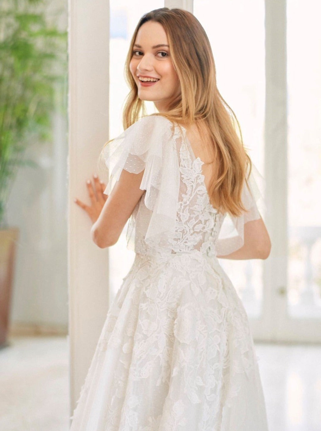 Ivory Embroidered Lace - Lucinda