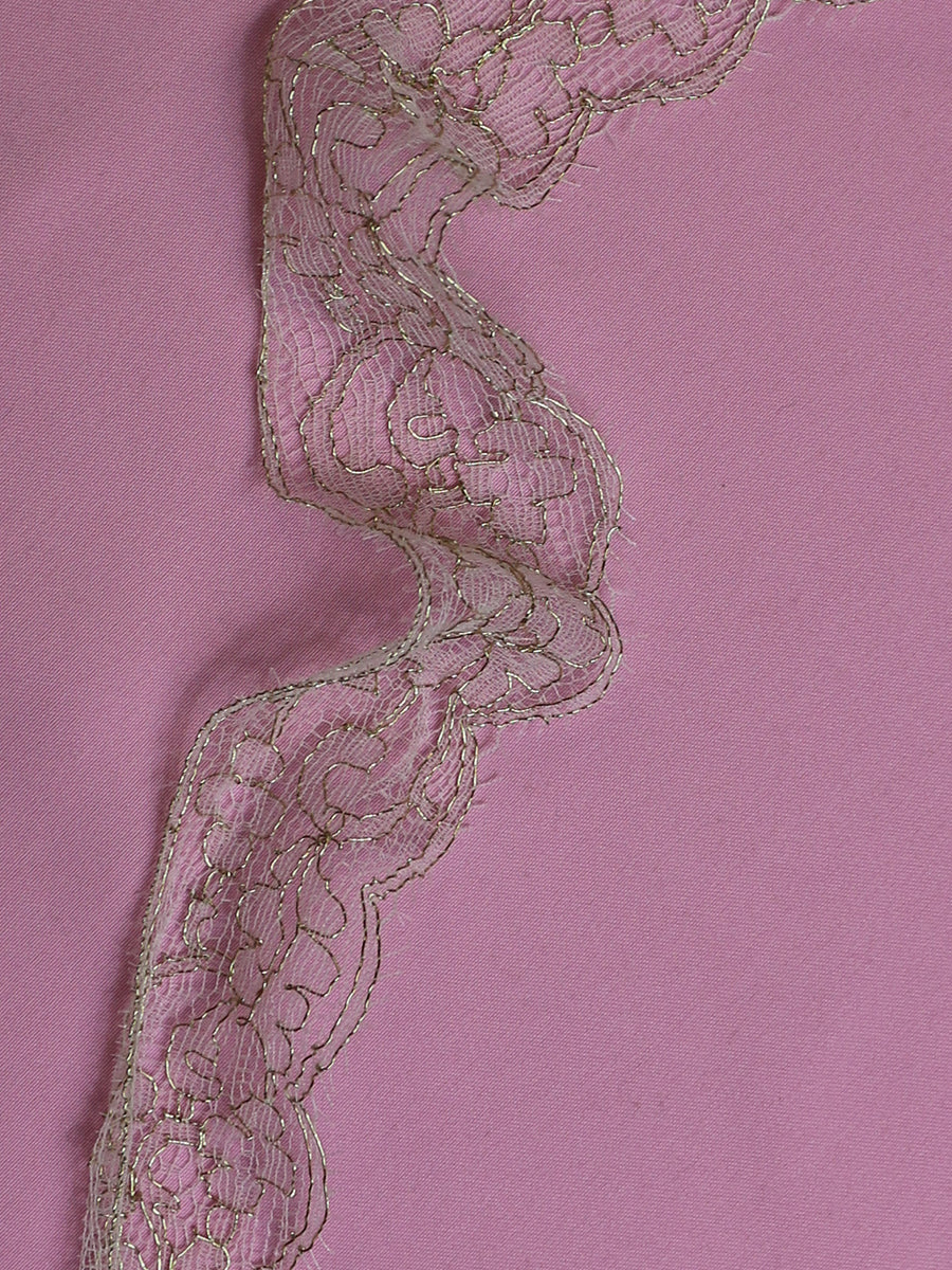 Ivory with Gold Detail Chantilly Lace Trim - Lara