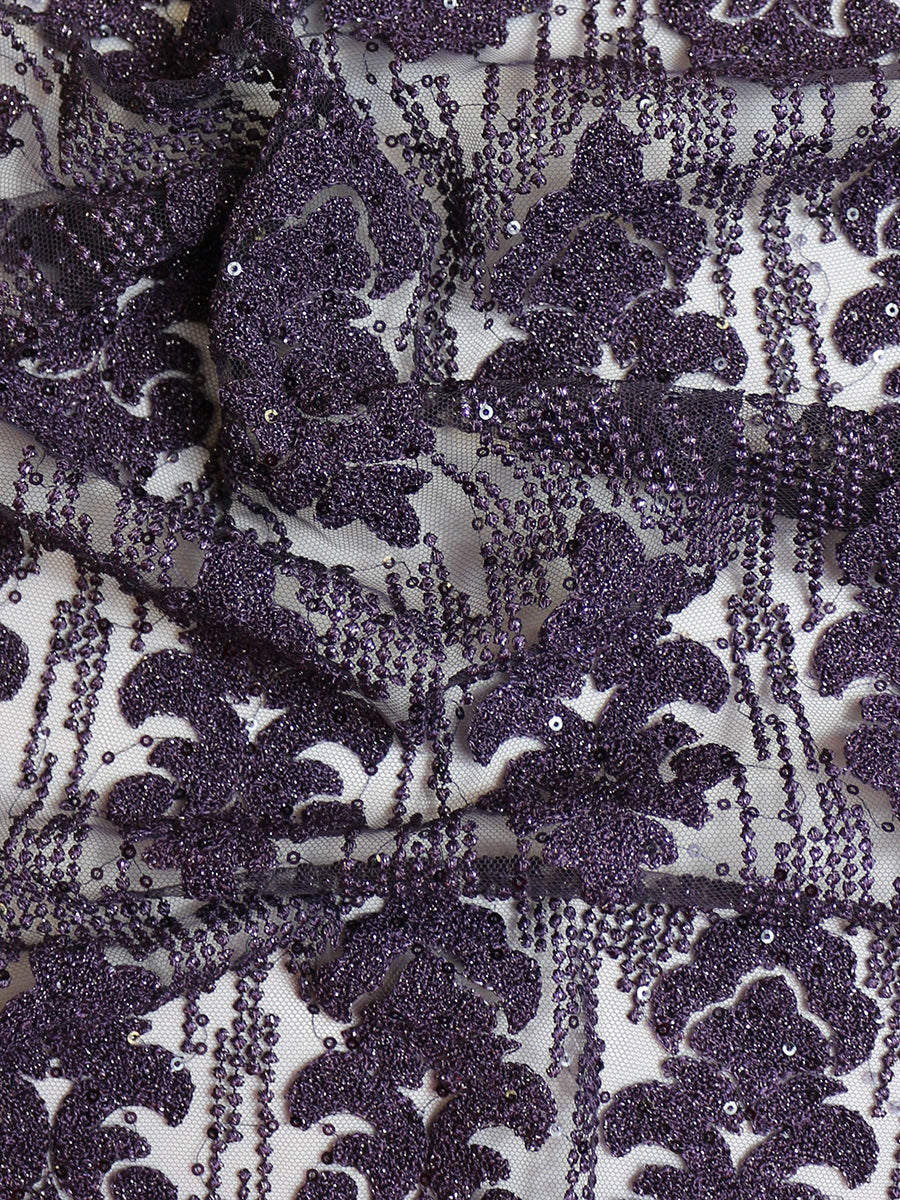 Purple Embroidered Lace – Mara