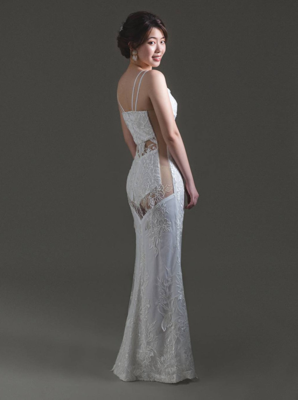Ivory Embroidered Lace - Calinda