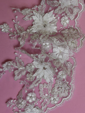 White Flower Lace Trim - Naomi