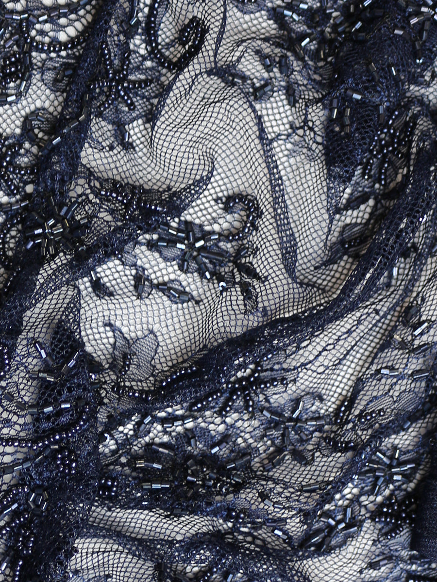 Navy Beaded Lace - O'Hara