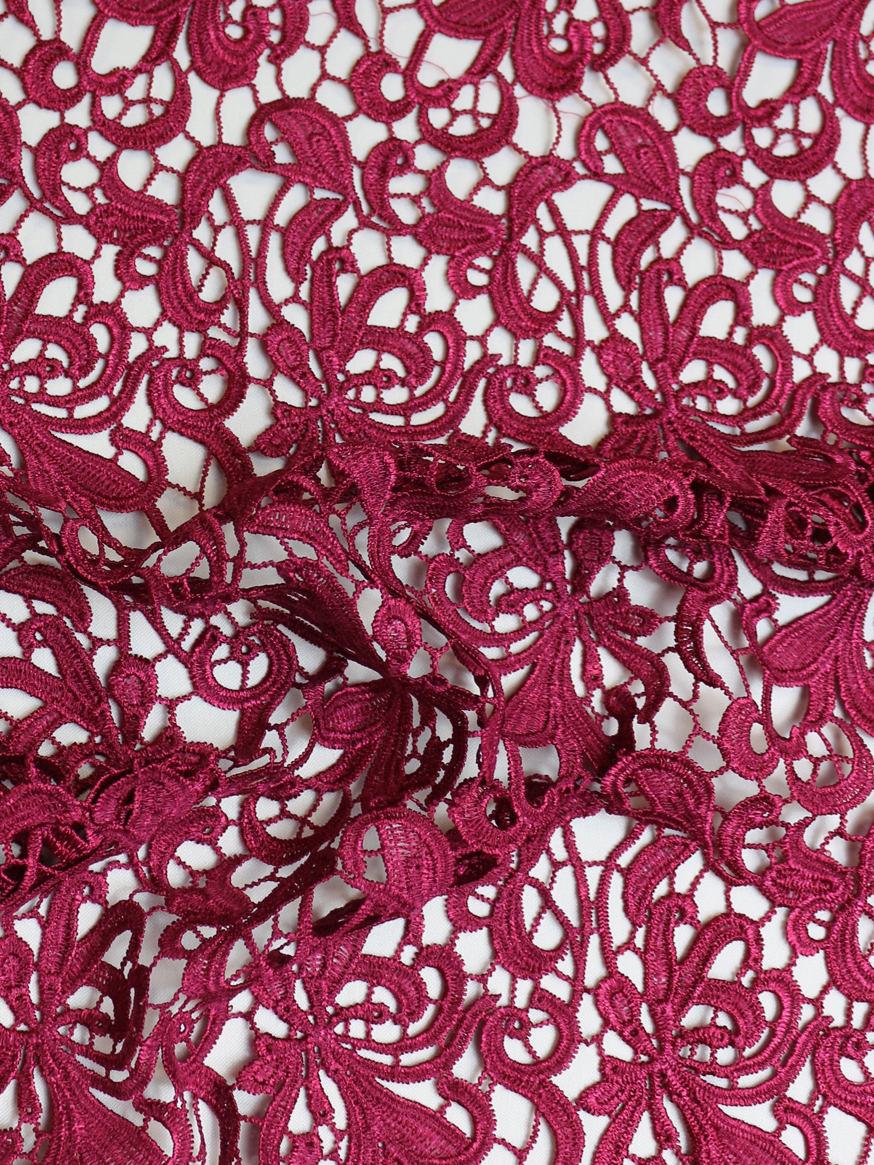 Magenta Guipure Lace - Reese