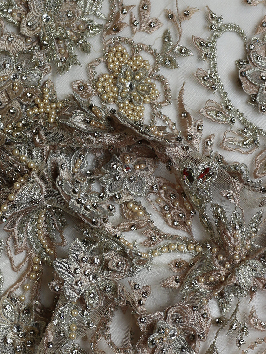 Blush Beaded Lace - Renata