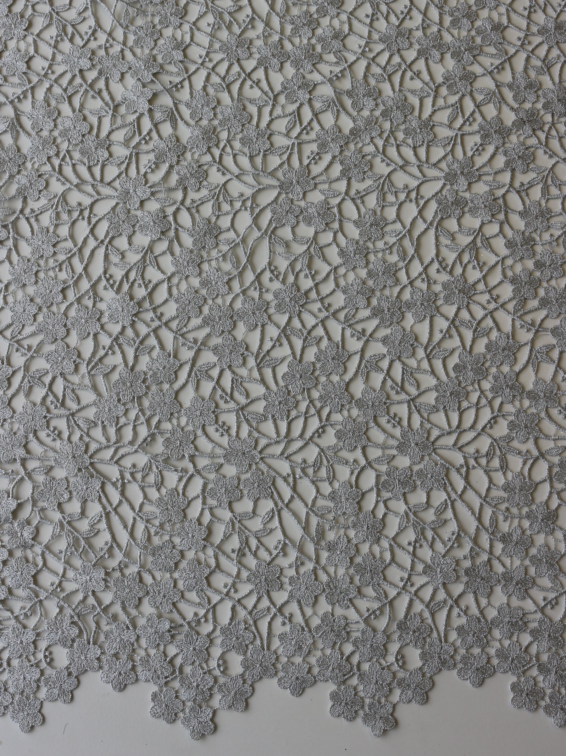Silver Guipure Lace - Ebba