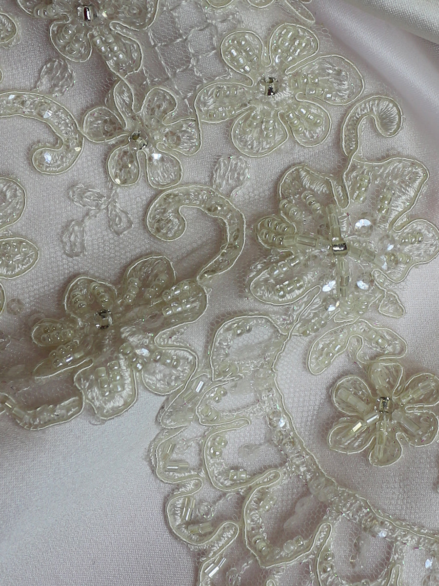 Ivory Beaded Lace Trim - Sophia