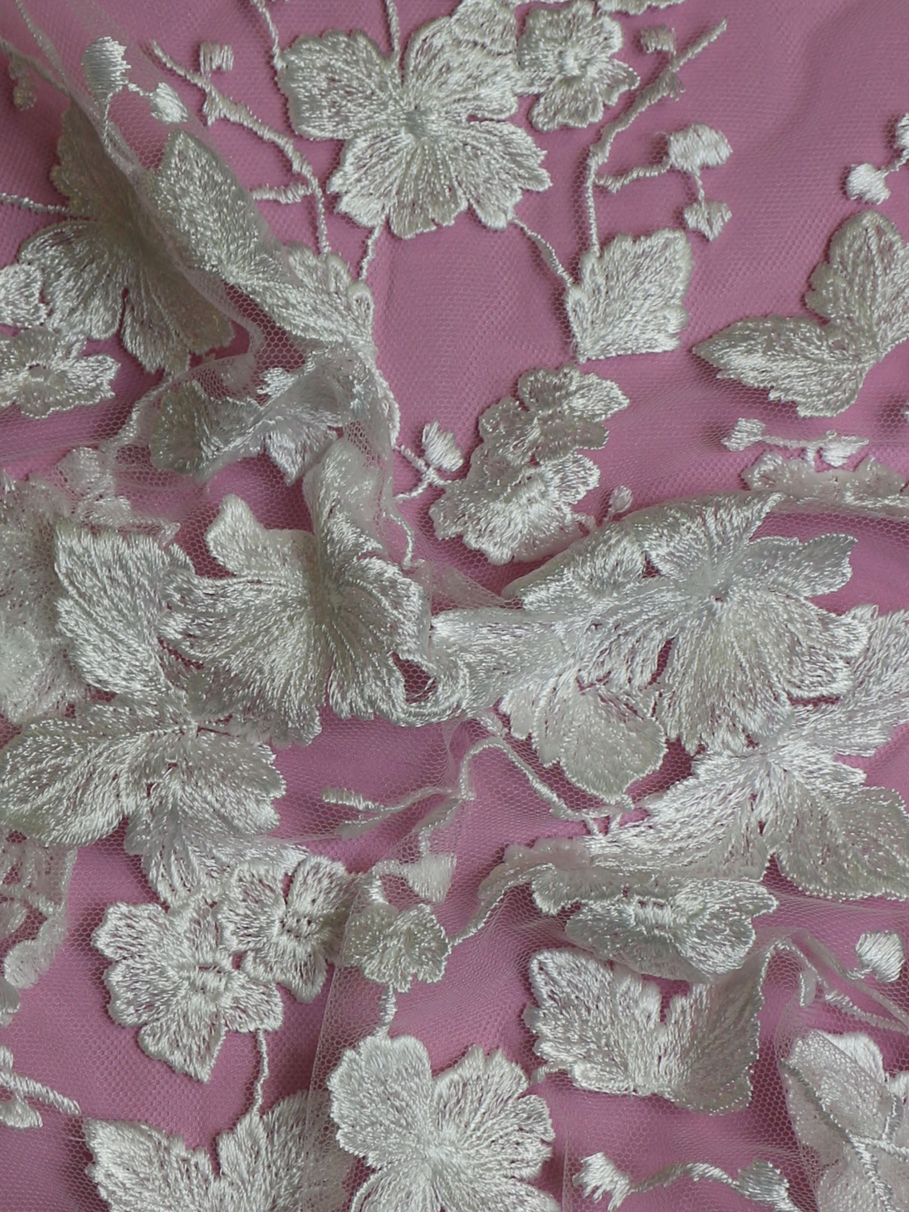 Ivory Italian Embroidered Lace - Styla