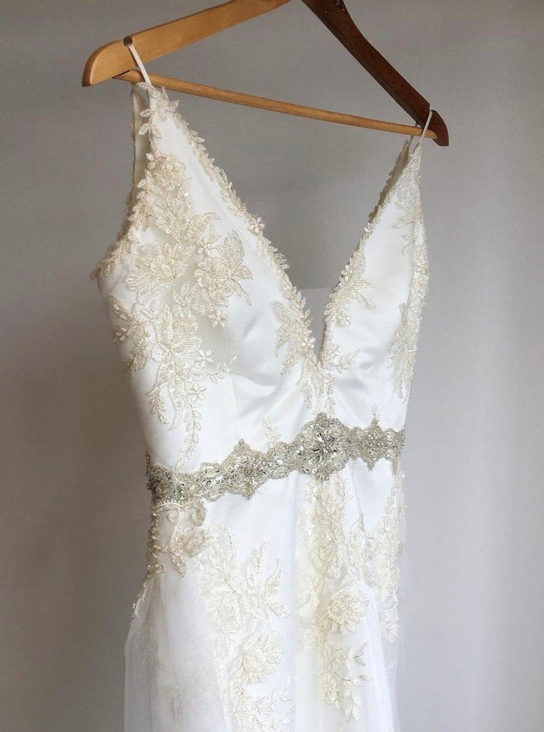 Ivory Beaded Lace - Nicole