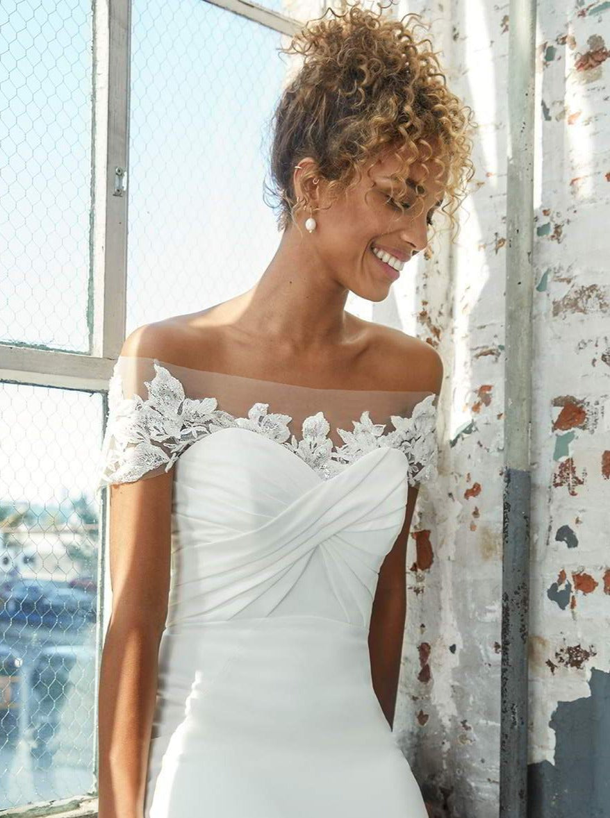 Ivory Embellished Lace - Sigourney