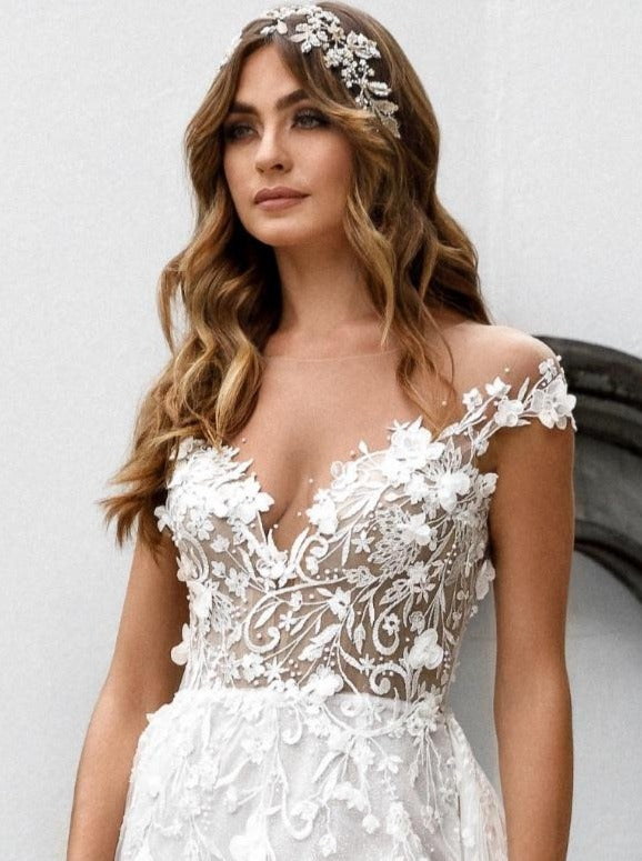 Ivory 3D Embroidered Lace - Milena