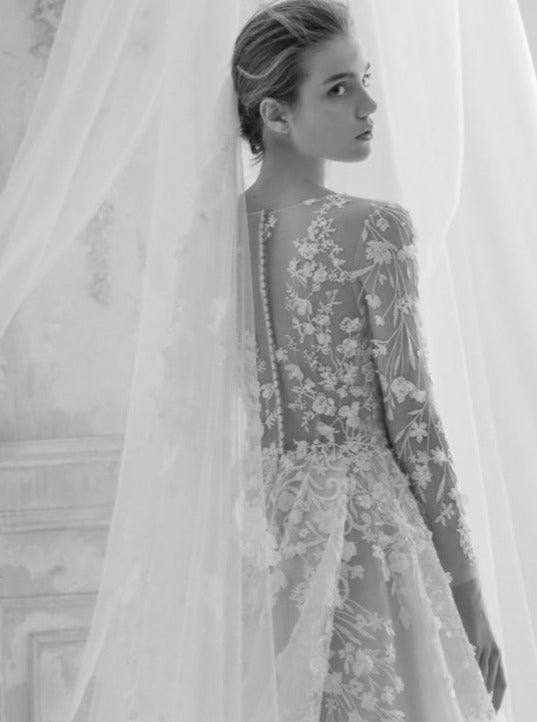Ivory 3D Embroidered Lace - Milena