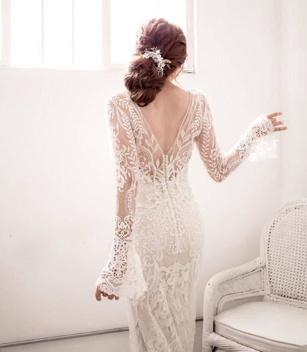 Ivory Embroidered Lace - Benita