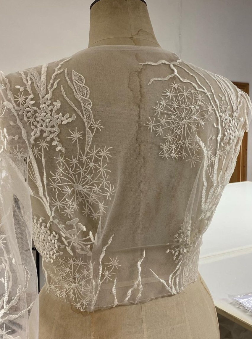 Ivory Embroidered Lace - Hayley