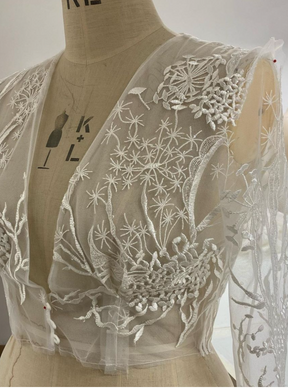 Ivory Embroidered Lace - Hayley