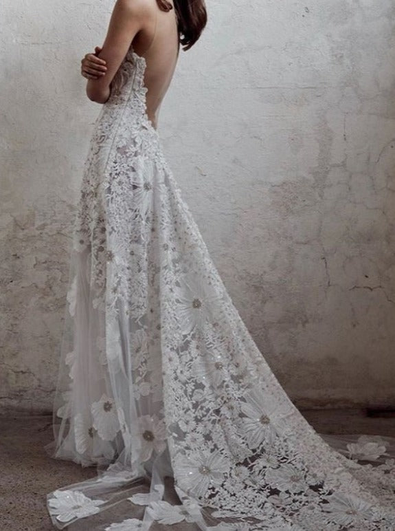 Ivory Embroidered Lace - Liezel