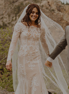 Ivory Embroidered Lace - Begonia