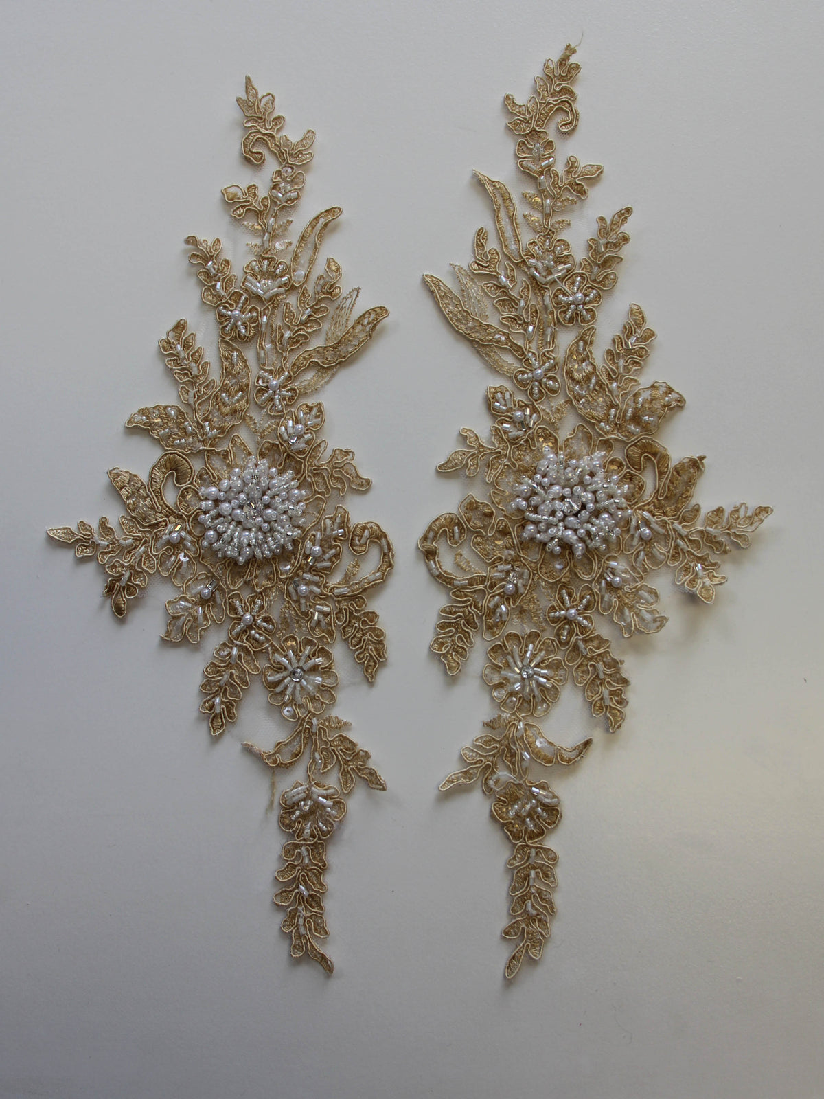 Sandy Beige Corded Lace Appliques - Utah