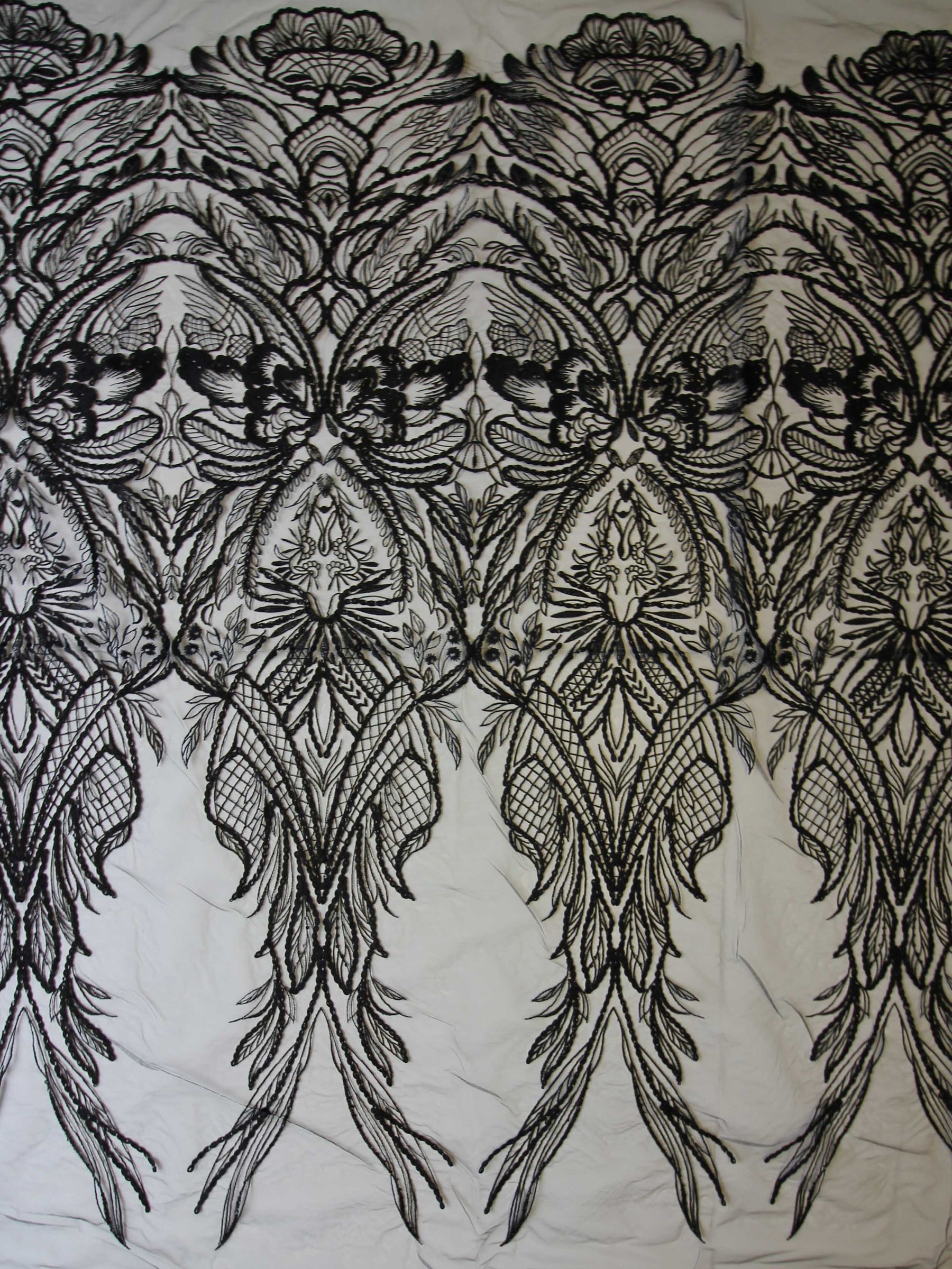 Black Embroidered Lace - Immaculata