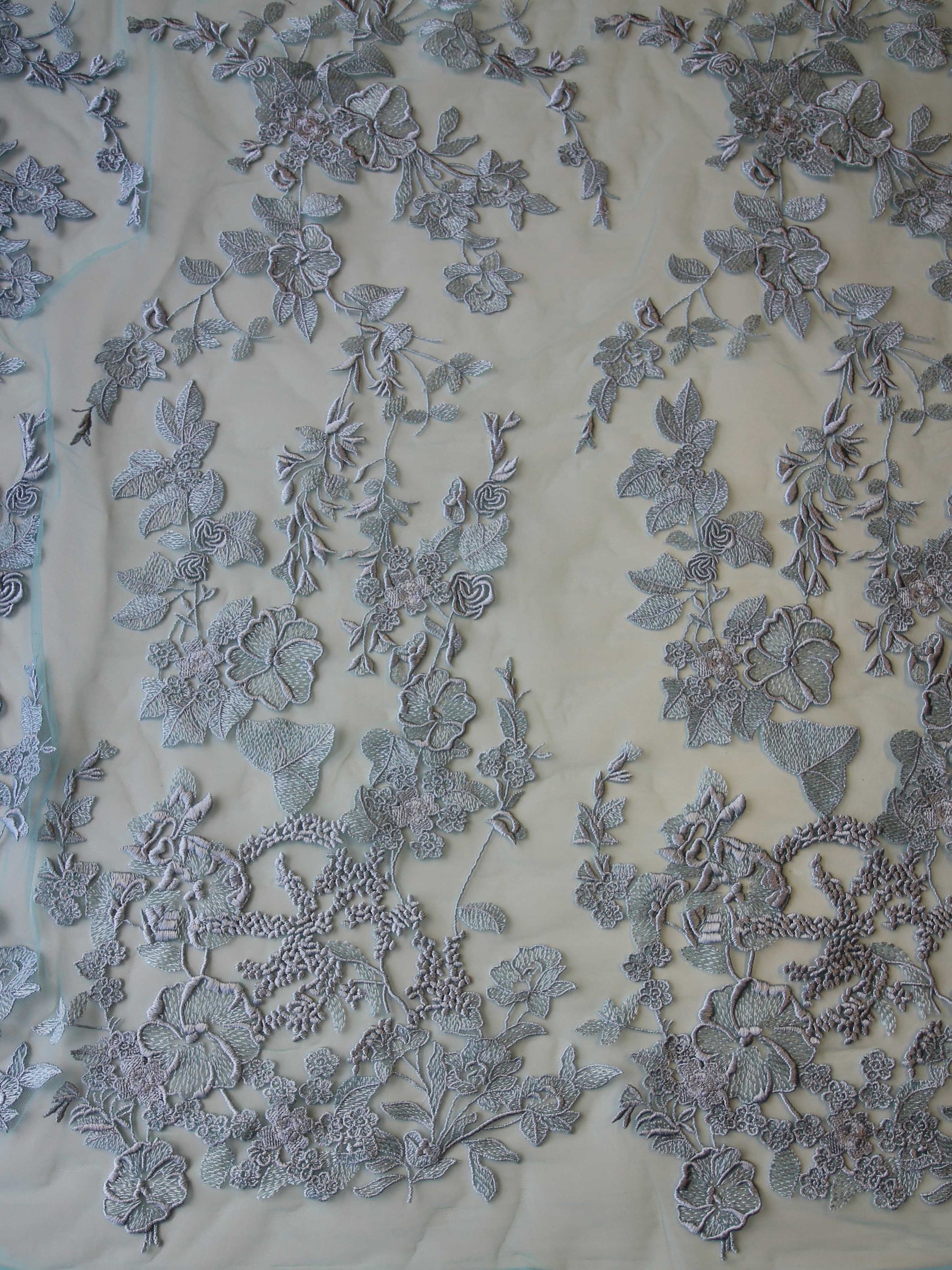 Blue Embroidery Lace - Garbo