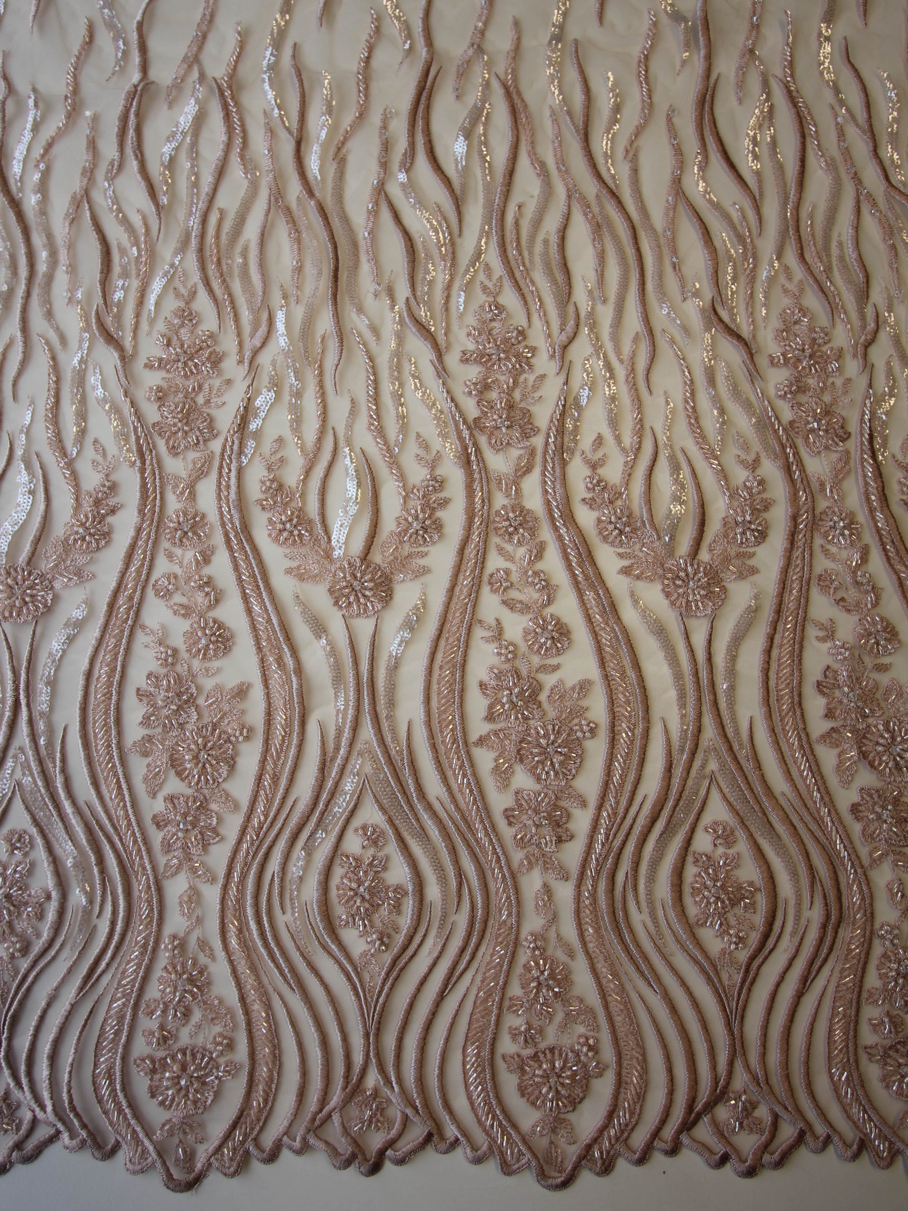 Blush Beaded Lace - Lorna