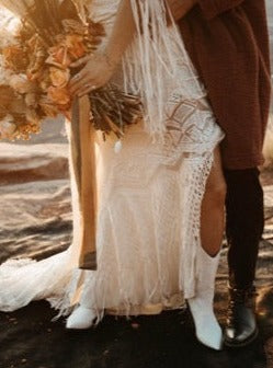 Ivory Fringed Embroidery Lace - Essence