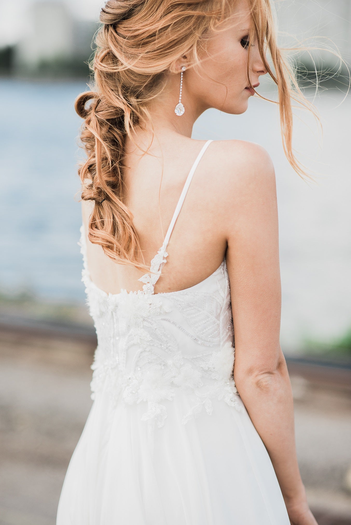 White Beaded Lace - Bridget