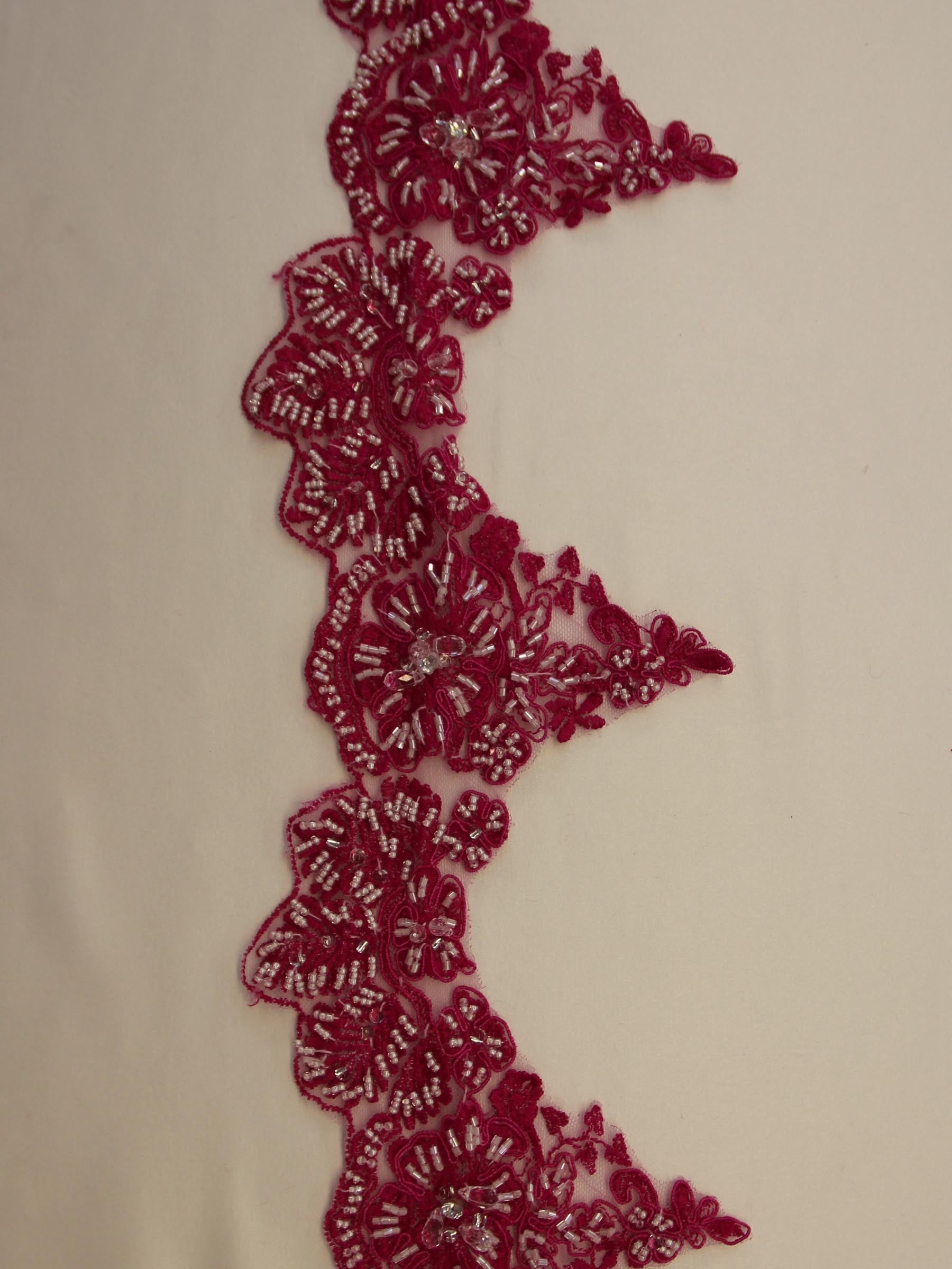 Passion Pink Lace Trim - Chelsea