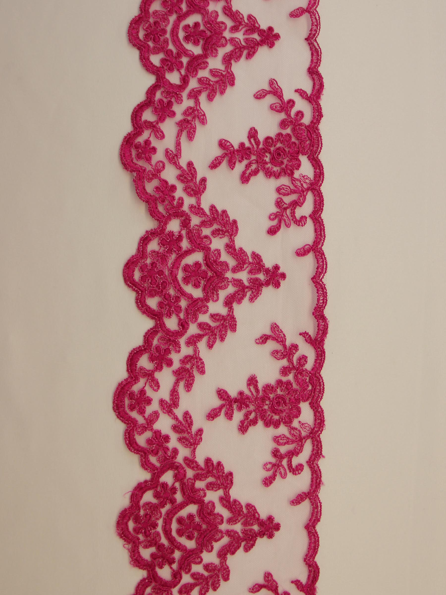 Passion Pink Lace Trim - Kansas