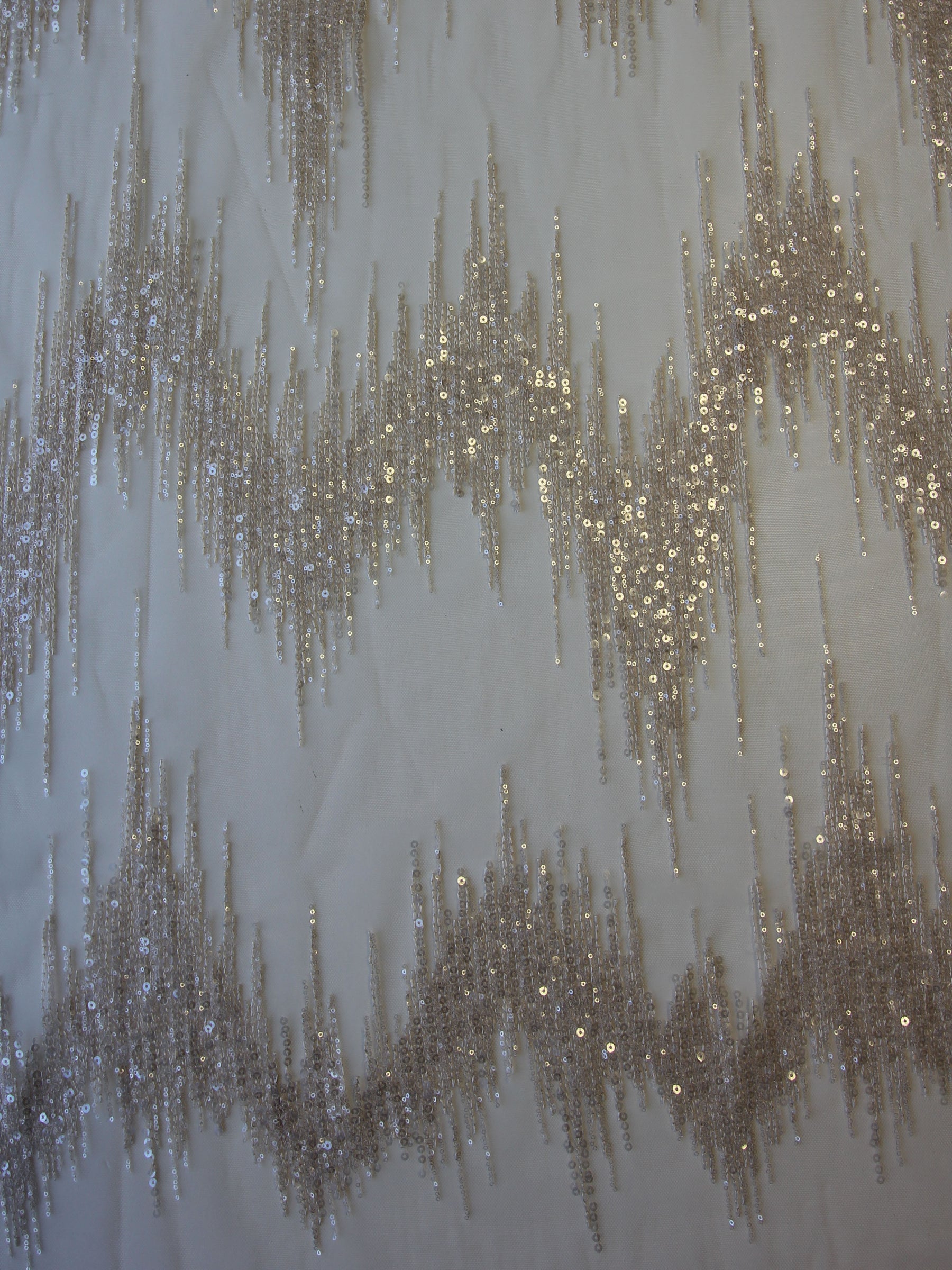 Silver Sequined Lace - Twilight