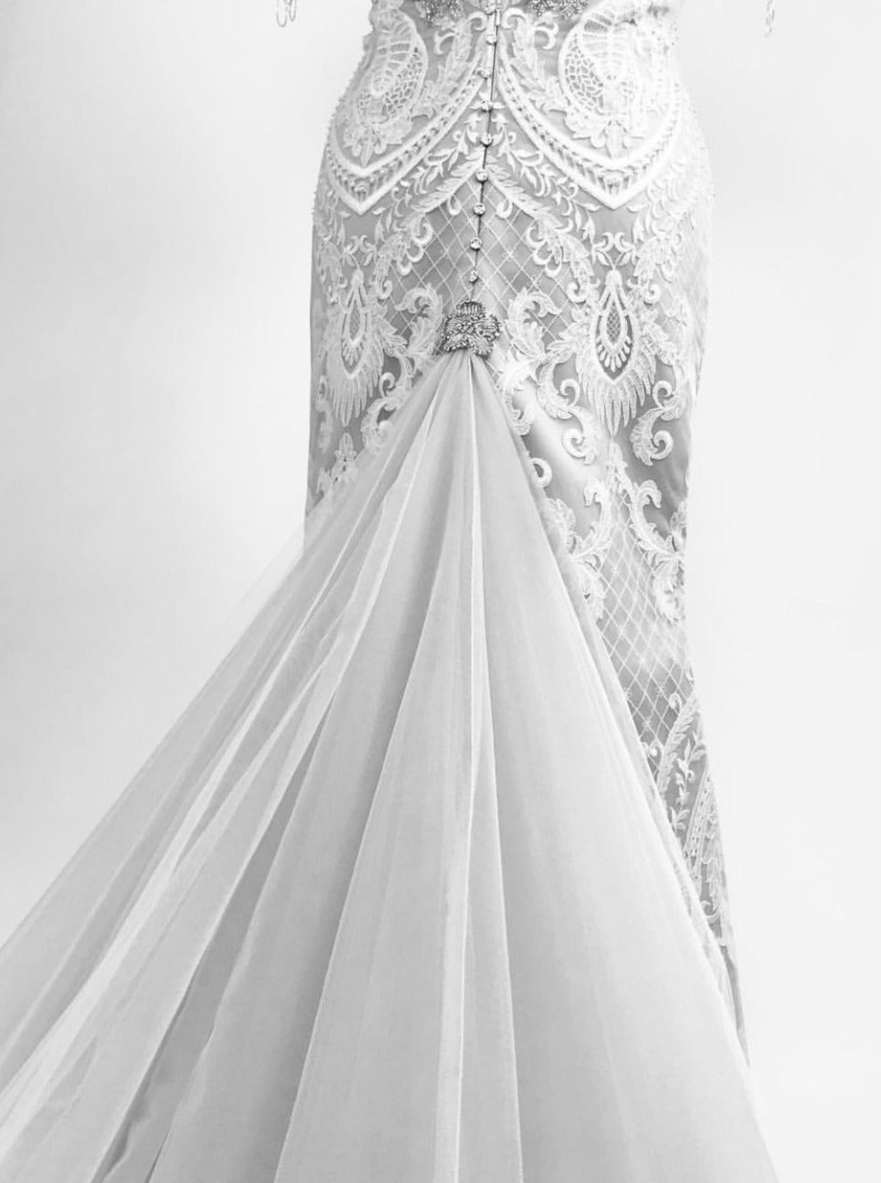 Ivory Sequin Bridal Lace - Pleasance