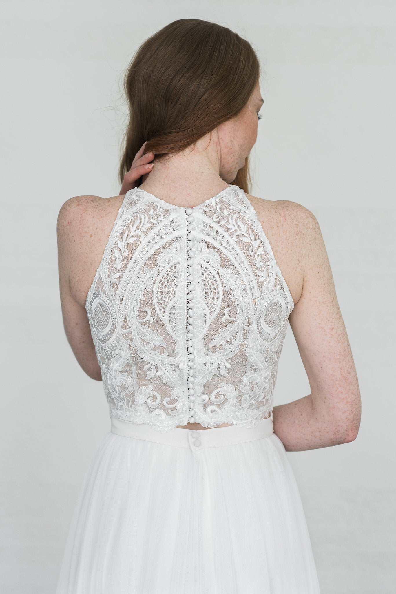 Ivory Sequin Bridal Lace - Pleasance